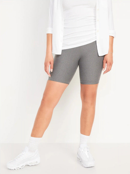 Maternity Full-Panel PowerSoft Postpartum Support Biker Shorts -- 8-inch inseam