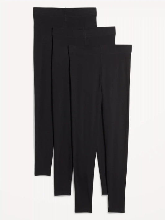 High-Waisted Fashion Layering Leggings 3-Pack