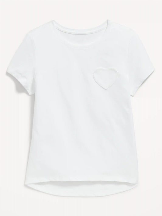 Softest Short-Sleeve Pocket T-Shirt for Girls