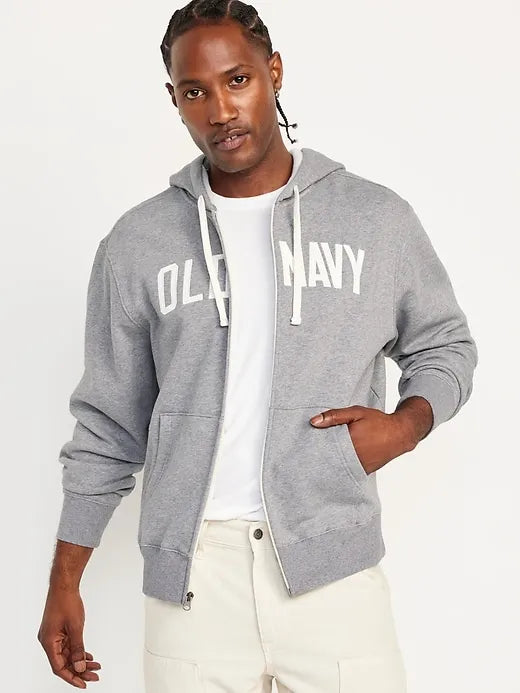 Loose Logo Zip Hoodie