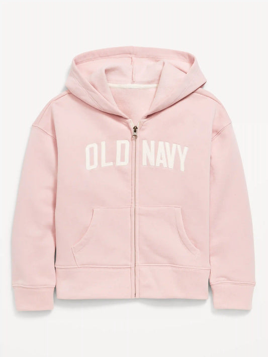 Logo-Graphic Zip Hoodie for Girls