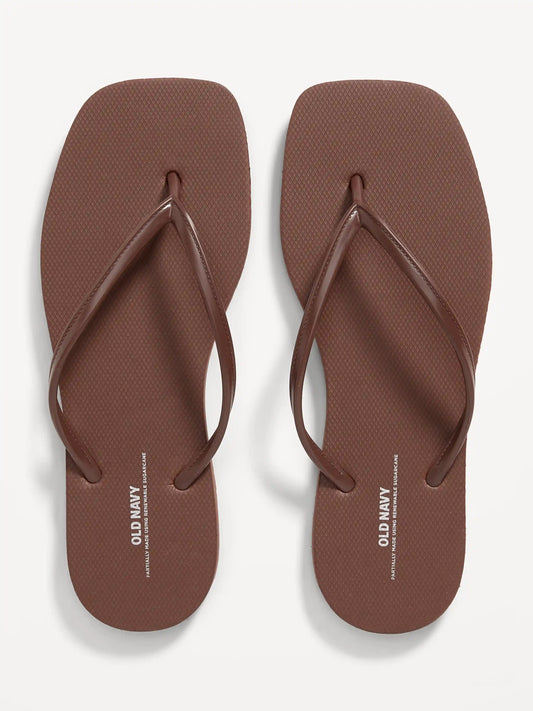 Square Toe Flip-Flop Sandals