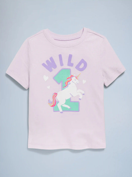 Birthday Graphic T-Shirt for Toddler Girls