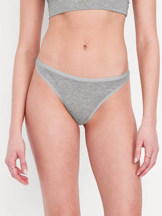6-Pack Low-Rise Everyday Cotton Thongs