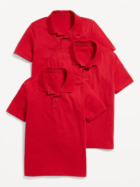 School Uniform Polo Shirt 3-Pack for Boys