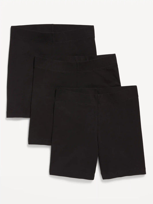 High-Waisted Jersey Biker Shorts 3-Pack -- 6-inch inseam