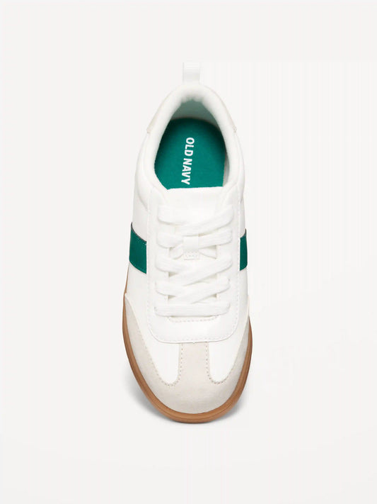 Faux-Leather Lace-Up Soccer Sneakers for Boys