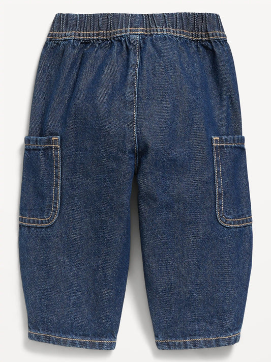 Baggy Barrel-Leg Cargo Jeans for Baby