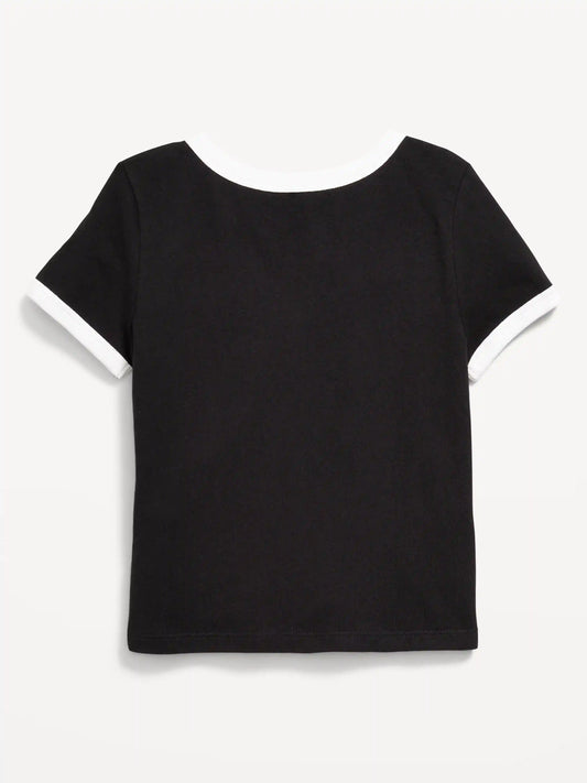 Las Vegas Raiders Fitted Graphic Ringer T-Shirt for Girls