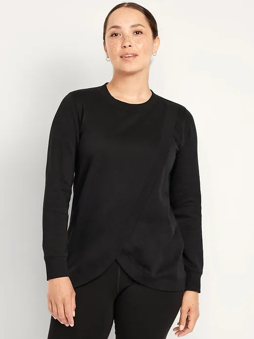Maternity SoComfy Crossover Nursing Tunic Sweatshirt