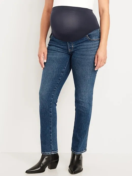 Maternity Full-Panel Vintage Slim Jeans
