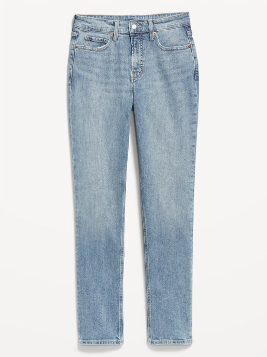 Curvy Extra High-Waisted Straight Jeans