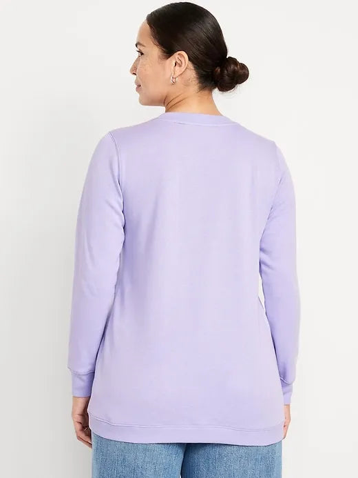 Maternity SoComfy Crossover Nursing Tunic Sweatshirt