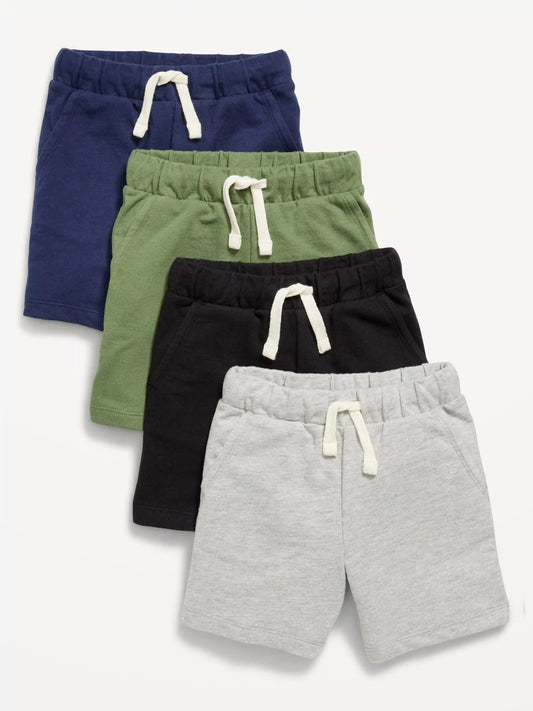French Terry Shorts 4-Pack for Toddler Boys