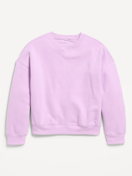 Oversized Long-Sleeve Tunic Sweatshirt for Girls