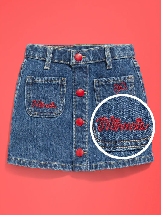 Old Navy x Disney Minnie Mouse Jean Skirt for Toddler Girls