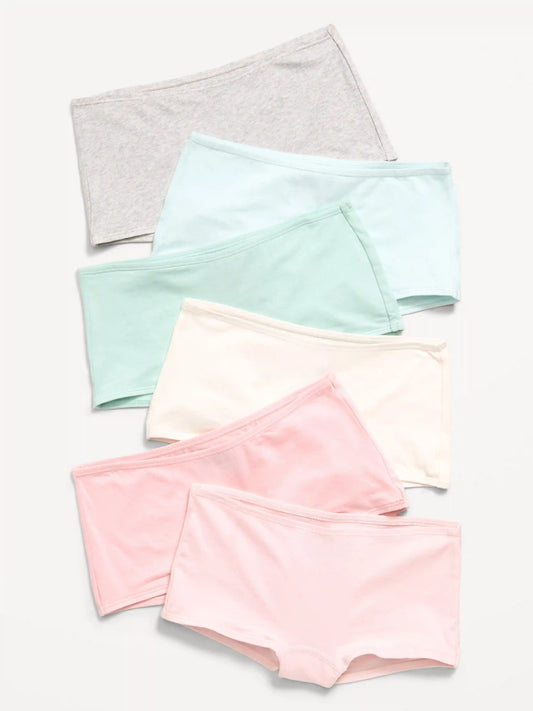 Boyshorts Underwear 6-Pack for Girls