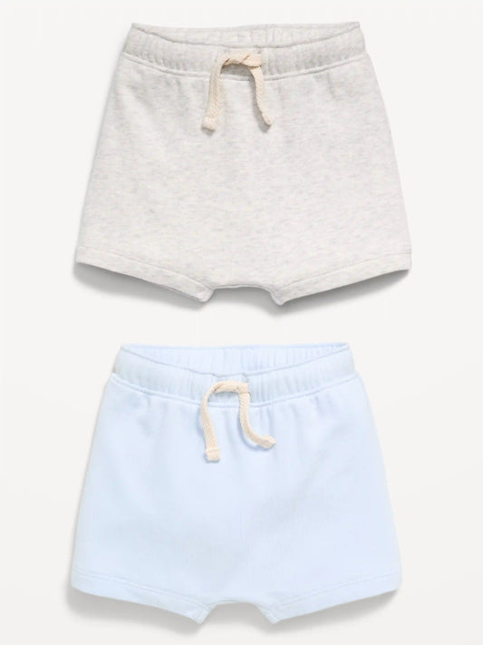 French Terry Unisex Shorts 2-Pack for Baby