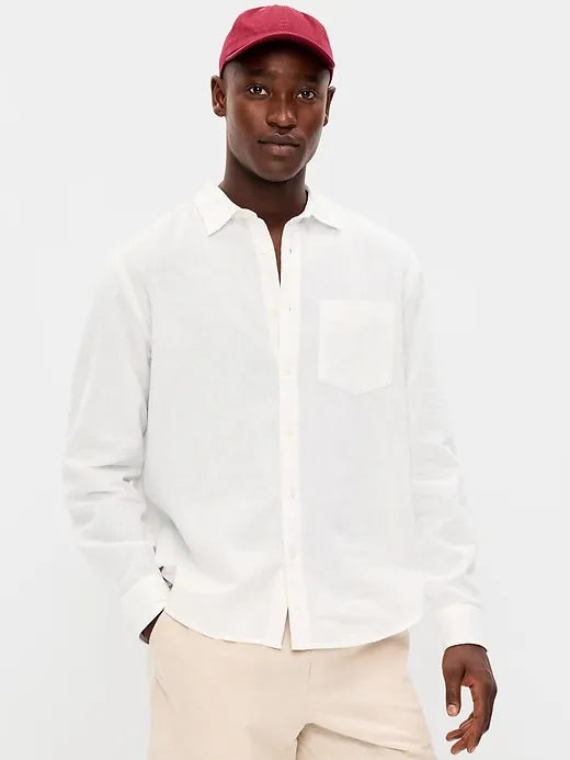 Classic Fit Linen-Blend Shirt