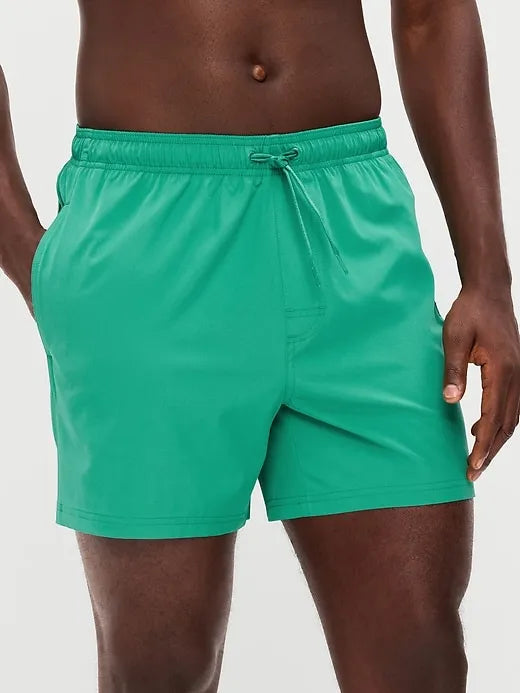 Textured Swim Trunks -- 5-inch inseam