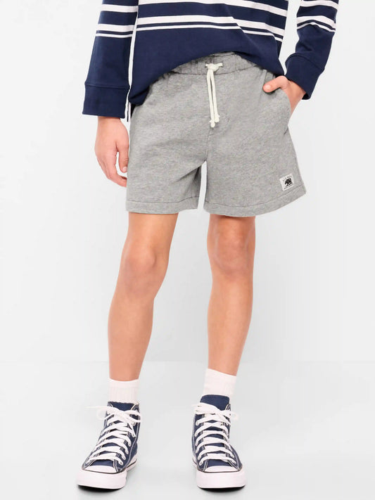 Above Knee Logo-Graphic Fleece Jogger Shorts for Boys