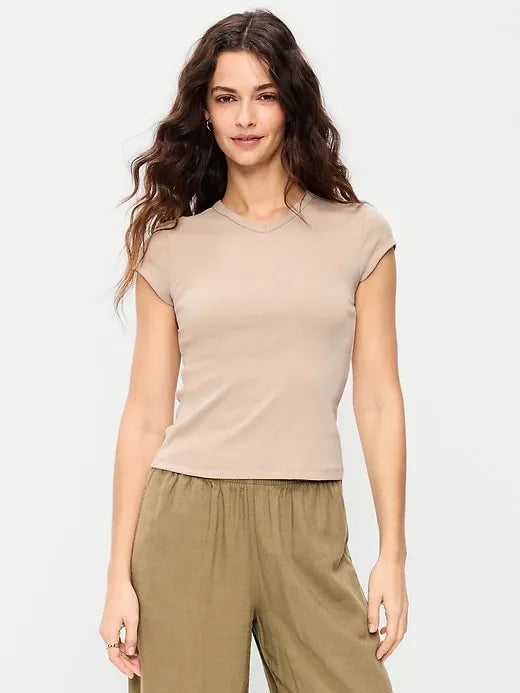 Snug High V-Neck T-Shirt