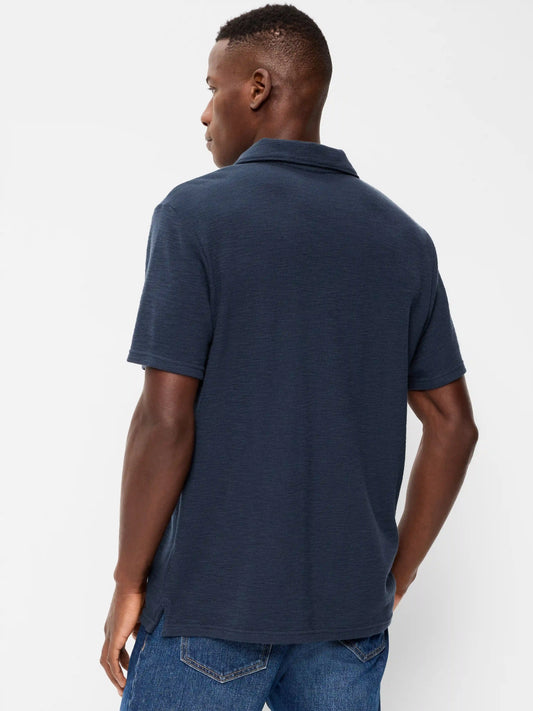 Textured Waffle-Knit Polo