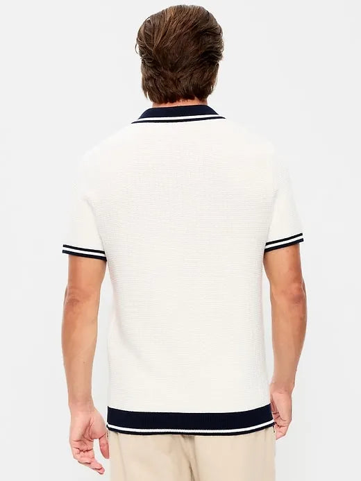 Striped Polo Sweater