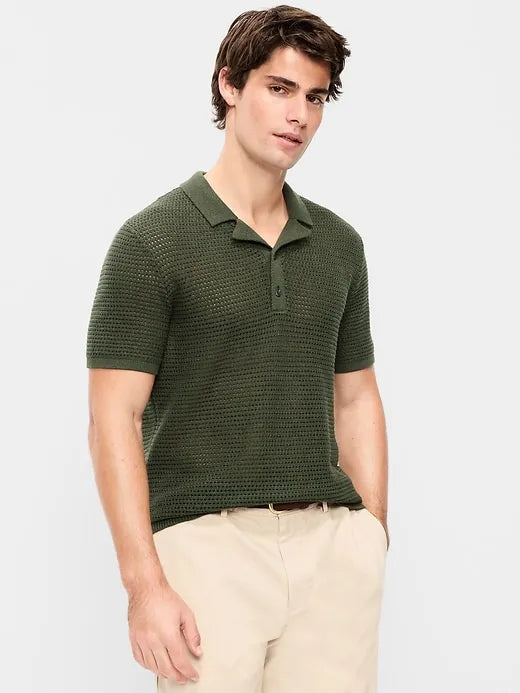 Striped Polo Sweater