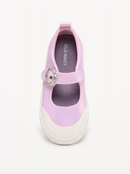 Shiny Faux-Leather Mary Jane Sneakers for Toddler Girls