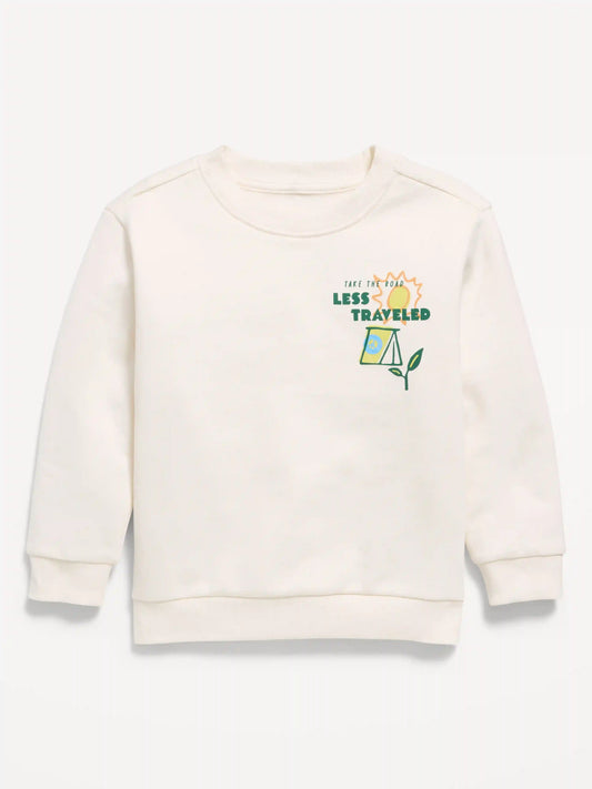 Oversized Long-Sleeve Graphic Sweatshirt for Toddler Boys