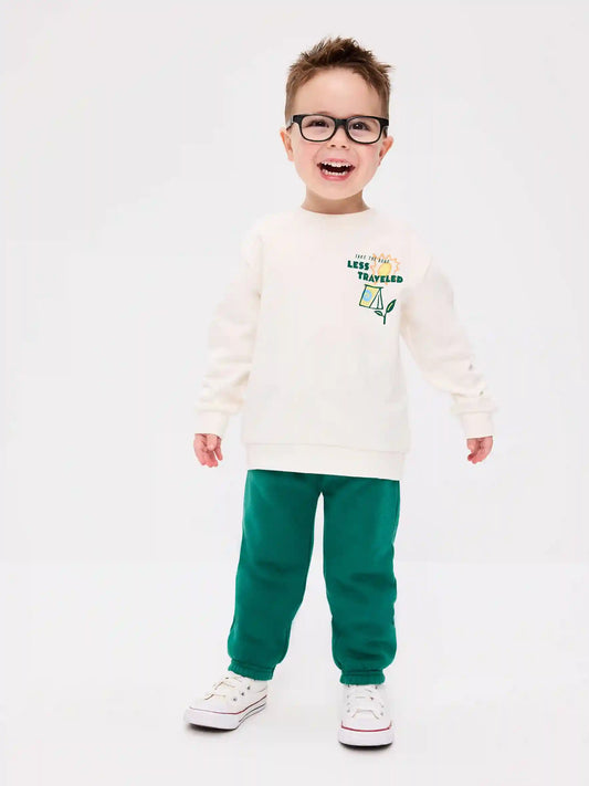 Oversized Long-Sleeve Graphic Sweatshirt for Toddler Boys