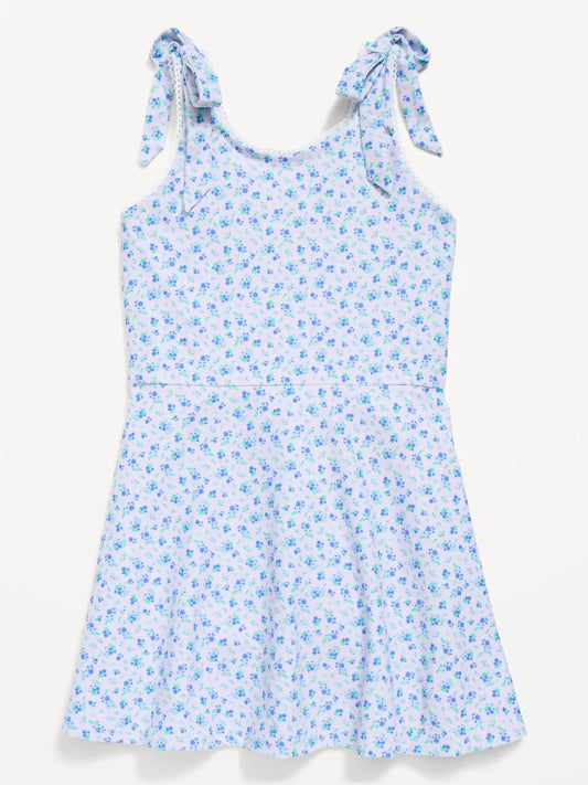 PowerSoft Sleeveless Tie-Strap Athletic Dress for Girls