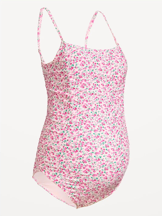 Maternity Ruched One-Piece Swimsuit