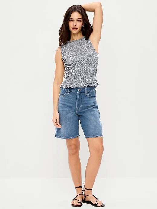 High-Waisted Wow Jean Shorts -- 9-inch inseam