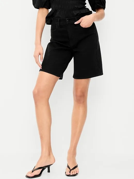 High-Waisted Wow Jean Shorts -- 9-inch inseam
