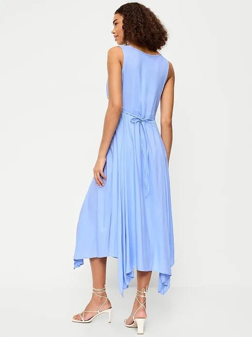 Handkerchief Hem Midi Dress