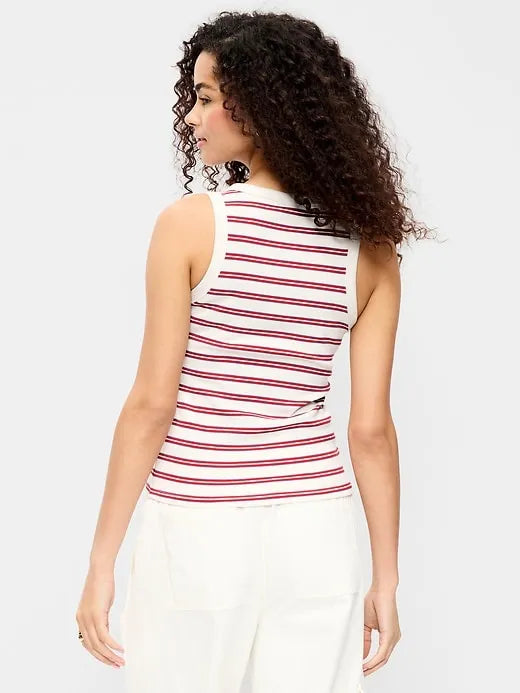 Lace-Up Tank Top