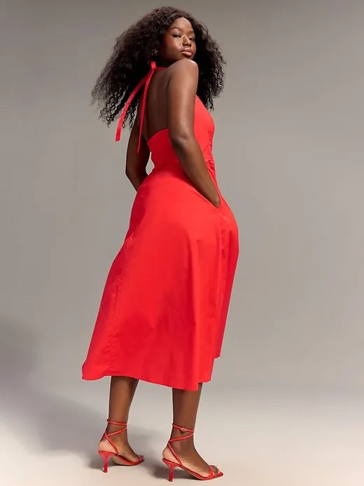 Old Navy x Christopher John Rogers Halter Drop-Waist Dress