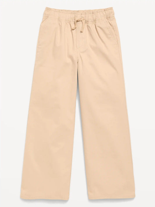 School Uniform Baggy Wide-Leg Pull-On Pants for Girls