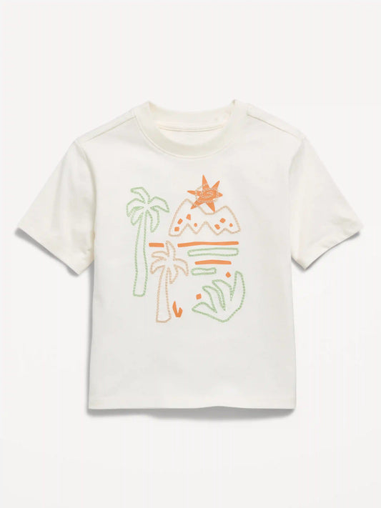 Oversized Short-Sleeve Graphic T-Shirt for Toddler Boys