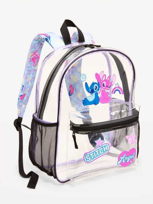 Disney© Stitch and Angel Clear Backpack for Girls