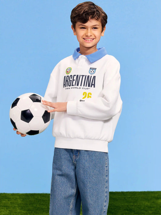 FIFA World Cup 26™ Brazil Dynamic Fleece Collared Graphic Sweatshirt for Kids