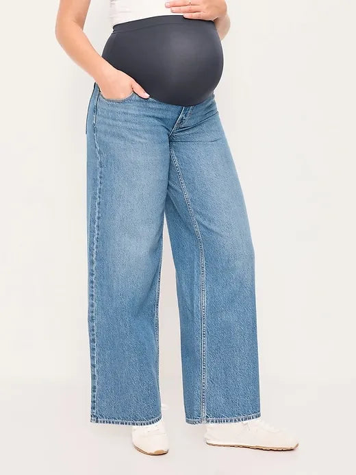 Maternity Full-Panel Wow Baggy Jeans