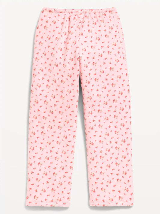 High-Waisted Logo Graphic Wide-Leg Sweatpants for Girls