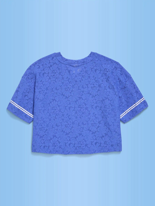 FIFA World Cup 26™ Morocco Boxy Lace V-Neck T-Shirt for Girls