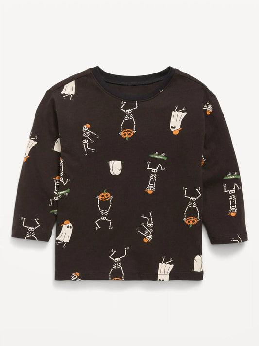 Printed Long-Sleeve Unisex T-Shirt for Toddler