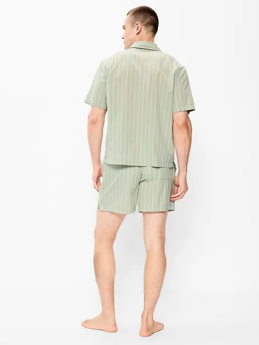 Poplin Pajama Shorts Set