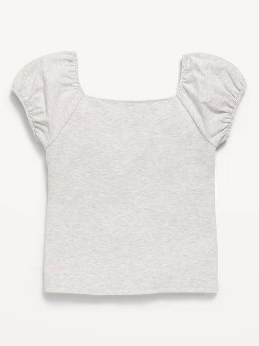 Puff-Sleeve Top for Girls