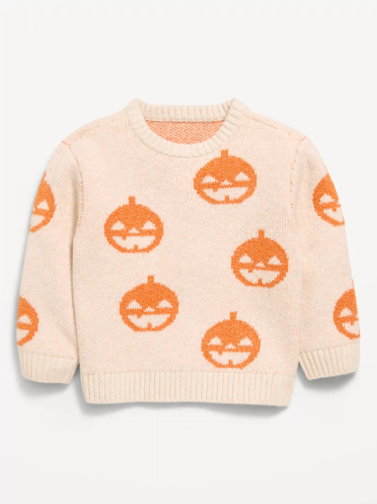 Oversized Long-Sleeve Graphic Sweater for Toddler Boys